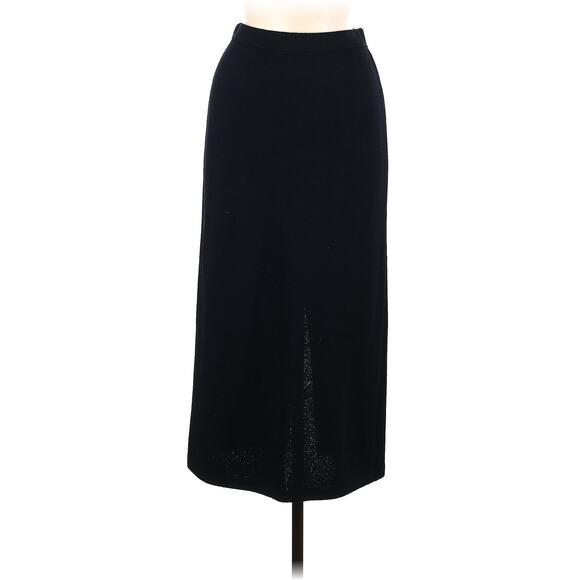 St. John Basics by Marie Gray Knitted Midi Skirt Black Size 6 Casual - Picture 1 of 4